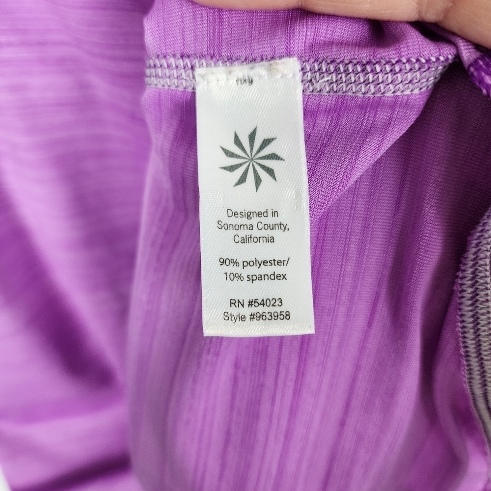 Athleta Purple Space Dye Racerback Tank Top Perforated Back Style 963958 XXS - Picture 4 of 6
